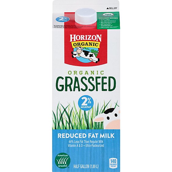 Ho Up Milk 2% Grassfed Ca Org - .5 GA