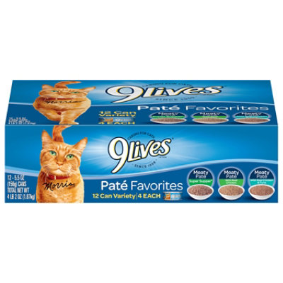 9lives Pate Favorites Variety Pack - 12-5.5 OZ - Image 1