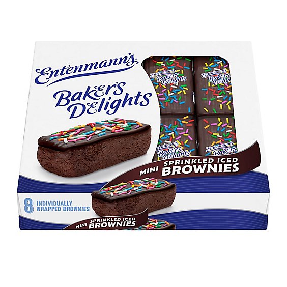 Entenmann's Minis Sprinkled Iced Brownies - 17 Oz
