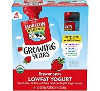 Horizon Organic Growing Years Low Fat Strawberry Yogurt With DHA Omega 3 - 4-3.5 Fl. Oz.