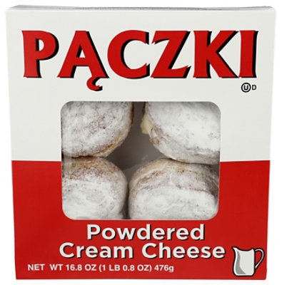 Powdered Cream Cheese Paczkis 4 Count - 4 OZ - Image 1