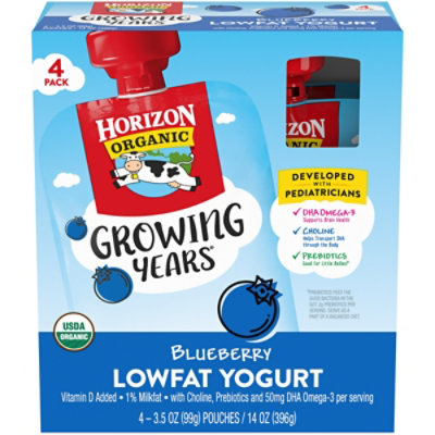 Horizon Organic Growing Years Low Fat Blueberry Yogurt With DHA
