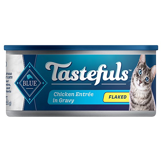Blue Tastefuls Natural Flaked Chicken Entree in Gravy Wet Cat Food Can- 5.5 Oz