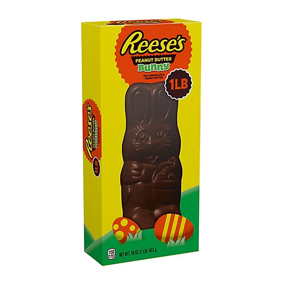 Reeses Bunny Milk Chocolate Peanut Butter Easter Candy Gift Box - 1 Lb.