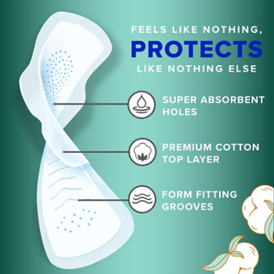 Always Pure Cotton Pads With FlexFoam Overnight Absorbency With Wings Size 4 - 20 Count - Image 3