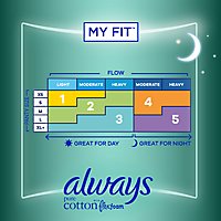 Always Pure Cotton Pads With FlexFoam Overnight Absorbency With Wings Size 4 - 20 Count - Image 8