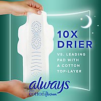 Always Pure Cotton Pads With FlexFoam Overnight Absorbency With Wings Size 4 - 20 Count - Image 4