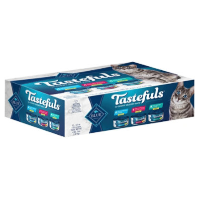 Blue Buffalo Tastefuls Adult Cat Chicken & Fish In Gravy Variety Pack - 12-5.5 OZ - Image 1