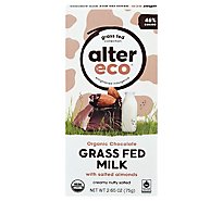 Alter Eco Milk Chocolate Almond Bar Grass Fed - 2.65 OZ