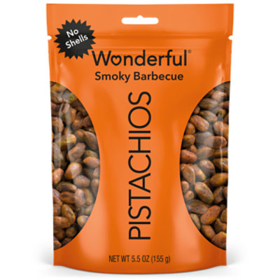 Wonderful Pistachios No Shells BBQ Pistachios Resealable - 5.5 Oz