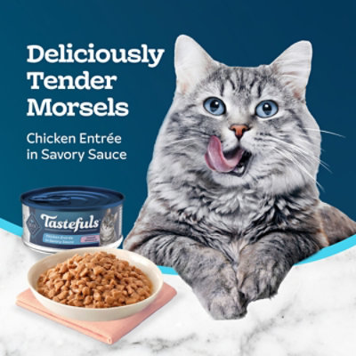 Blue Buffalo Tastefuls Natural Wet Food for Adult Cats Chicken Entree Morsels in Gravy - 5.5 Oz - Image 4