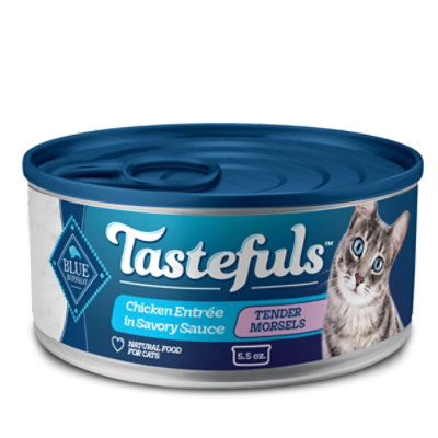 Blue Buffalo Tastefuls Natural Wet Food for Adult Cats Chicken Entree Morsels in Gravy - 5.5 Oz - Image 1