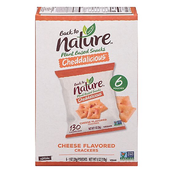 Back To Nature Cracker Cheddar 6pk - 6 OZ