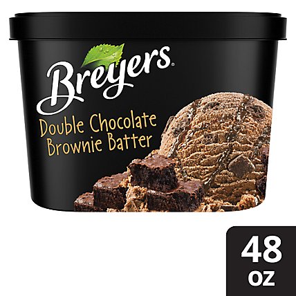 Breyers Double Chocolate Brownie Batter Ice Cream - 1.5 Quart - Image 1