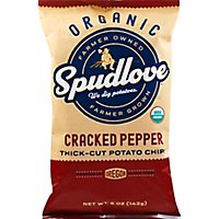 Spudlove Potato Chips Sea Salt & Blk Ppr - 5 OZ