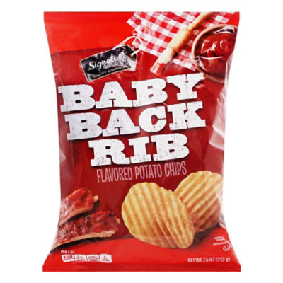 Signature Select Potato Chips Baby Back Ribs - 7.5 OZ