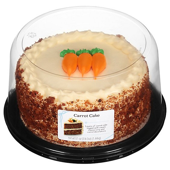 Cake Carrot 2lyr 8in - 51 OZ