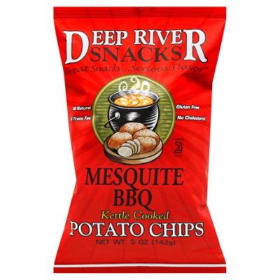 Deep River Snacks Mesquite BBQ Kettle Cooked Potato Chips - 5 Oz - Image 1