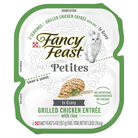 Fancy Feast Petites Grilled Chicken Entrée In Gravy Wet Cat Food - 2.8 Oz