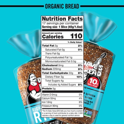 Daves Killer Bread Righteous Rye Bread Organic Rye Bread 27 Oz Loaf - Image 6