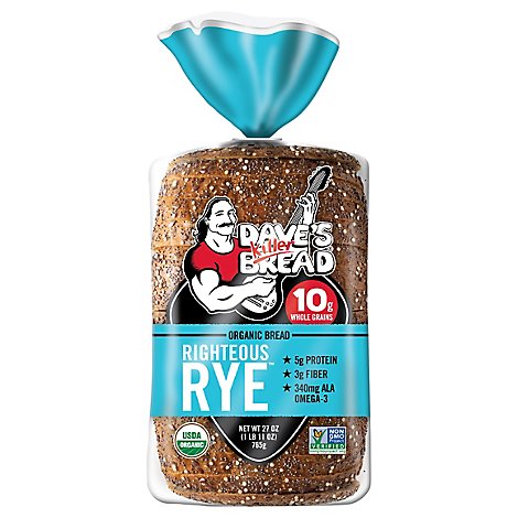 Daves Organic Rye Bread - 27 OZ
