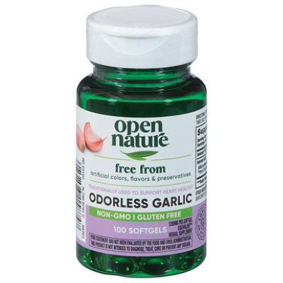 Open Nature Herbal Supplement Odorless Garlic 1200mg - 100 CT