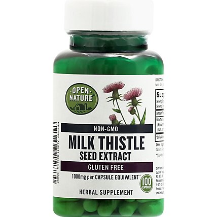 Open Nature Herbal Supplement Milk Thistle 1000mg - 100 CT - Image 2