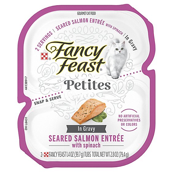 Fancy Feast Petites Seared Salmon Entrée In Gravy Wet Cat Food - 2.8 Oz
