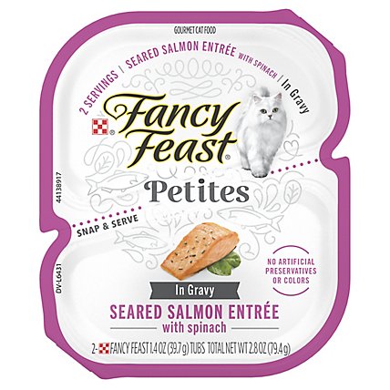 Fancy Feast Petites Seared Salmon Entrée In Gravy Wet Cat Food - 2.8 Oz - Image 1