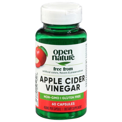 Open Nature Dietary Supplement Apple Cider Vinegar 450mg - 60 CT - Image 3