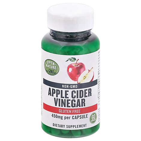 Open Nature Dietary Supplement Apple Cider Vinegar 450mg - 60 CT