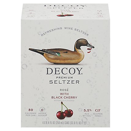 Decoy Premium Seltzer Rose Black Cherry Wine - 4-250 ML - Image 3