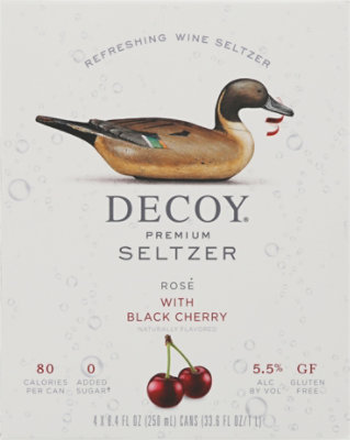 Decoy Premium Seltzer Rose Black Cherry Wine - 4-250 ML - Image 6