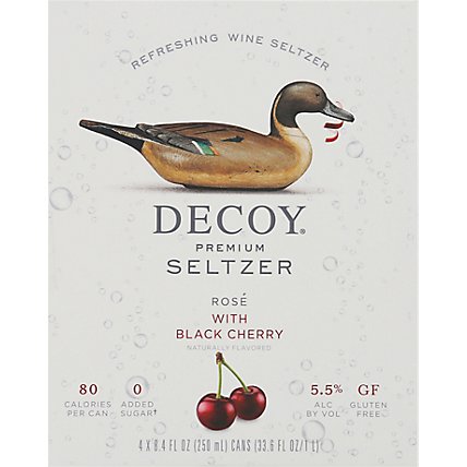 Decoy Premium Seltzer Rose Black Cherry Wine - 4-250 ML - Image 2