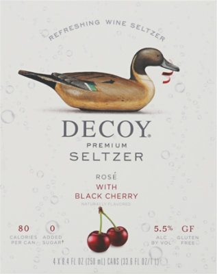 Decoy Premium Seltzer Rose Black Cherry Wine - 4-250 ML - Image 2
