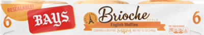 Bays Brioche English Muffins 6 Count - 12 Oz - Image 2