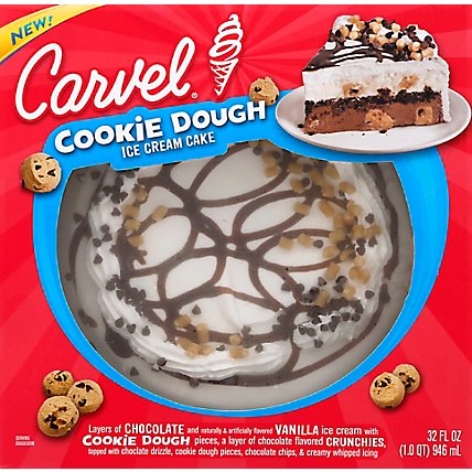 Carvel Cookie Dough Ice Cream Cake - 25 OZ - Image 2