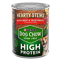 Purina Dog Chow High Protein Hearty Beef - 13 OZ - Image 1