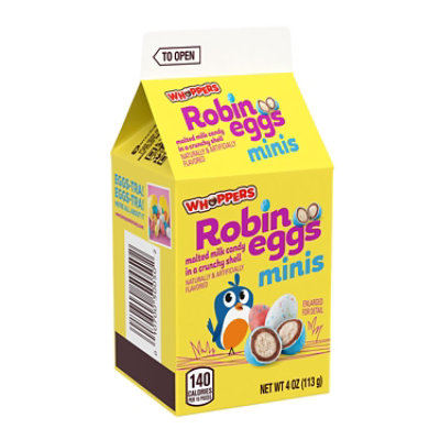 Whoppers Robin Eggs Minis Malted Milk Balls Easter Candy - 4 Oz