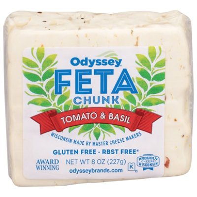 Odyssey Cheese Feta Chnk Tmo & Basil - 8 OZ
