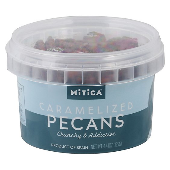 Mitica Caramelized Pecans Mini Tub - 4.41 Oz