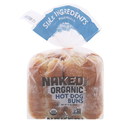 Naked Organic Hot Dog Buns - 8 CT - Image 1