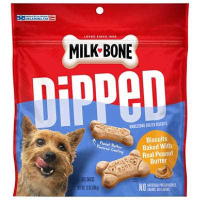 Milk-Bone Dipped Peanut Butter Dog Biscuits- 12 OZ