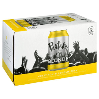 Partake Brewing Blonde Non Alcoholic In Cans - 6-12 FZ - Image 1