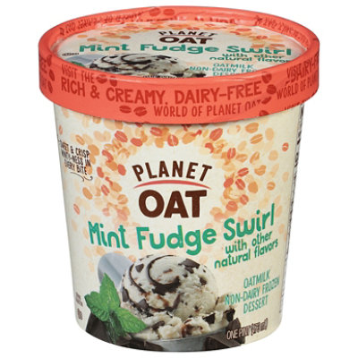 Planet Oat Mint Fudge Swirl Non-Dairy Frozen Dessert - 1 Pint - Image 3