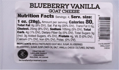 Laclare Farms Cheese Chevre Goat Blbry - 4 OZ - Image 5