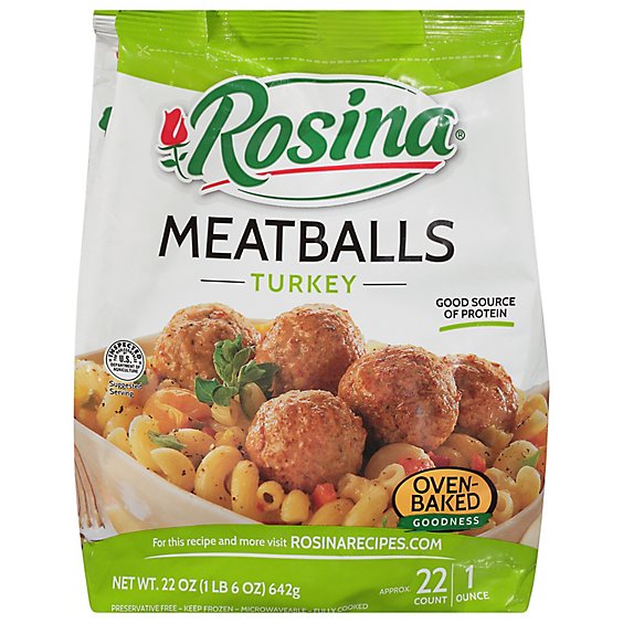 Rosina Turkey Meatballs - 26 Oz