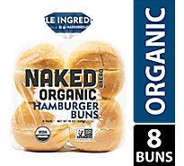 Naked Organic Hamburger Buns - 8 CT