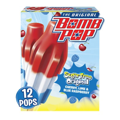 Bomb Pop Original Sugar Free Ice Pops - 12 Count - Safeway