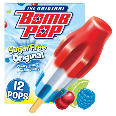 Bomb Pop Original Sugar Free Ice Pops - 12 Count - Safeway